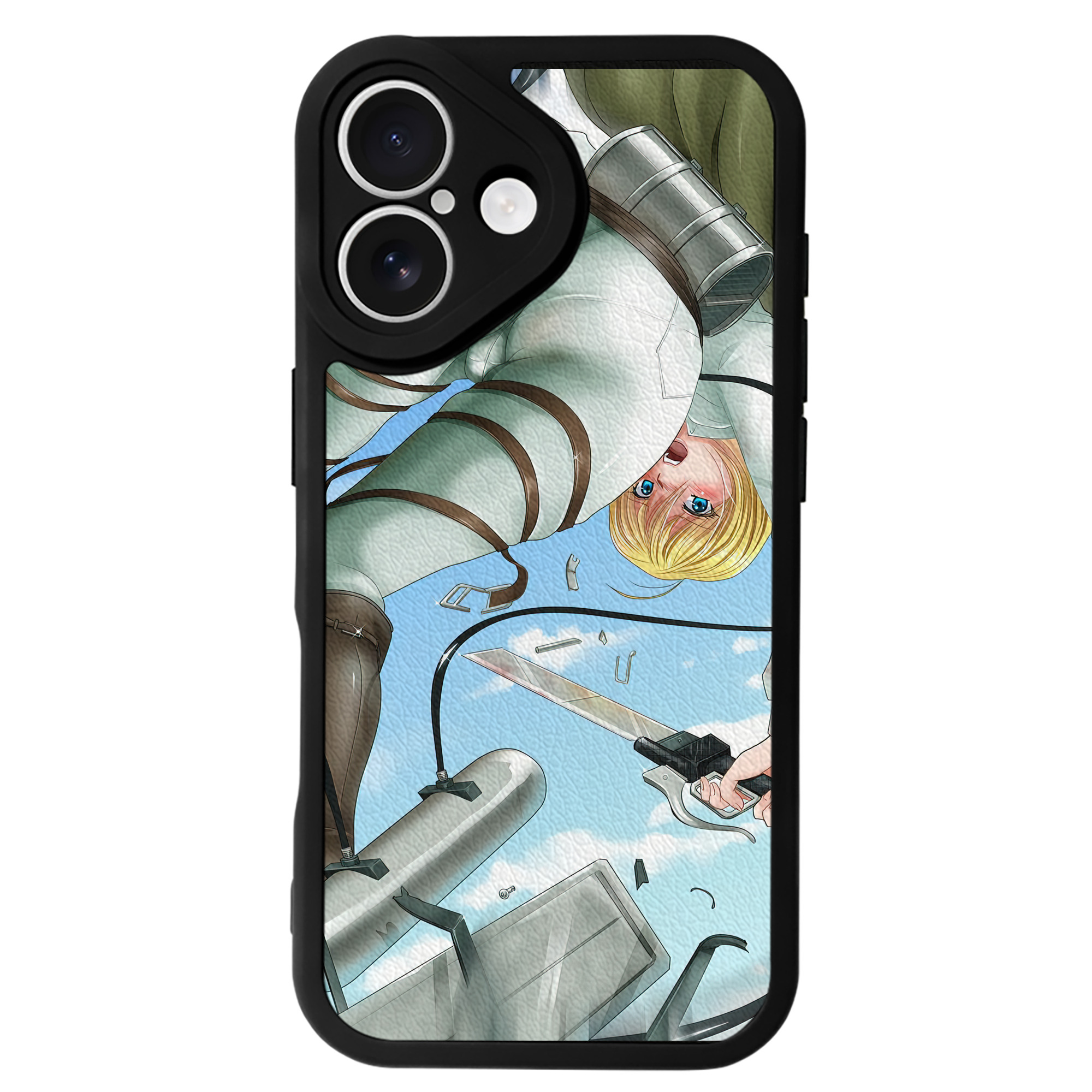 （画像用） 進撃の巨人 Attack on Titan 【iPhone 16シリーズ対応】シリコンスマホケース（レザー調） 材質：シリコン
